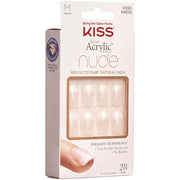 Kiss False Nails Salon Acrylic Nude French Nails - Cashmere (Angled Shot 1)